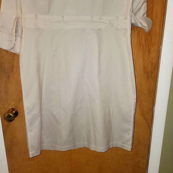 Brooks Brothers 10 Chic Safari Beige Shirt Dress with Belt Capsule Minimalist - Picture 6 of 16